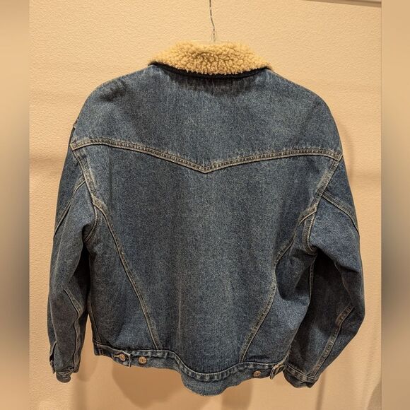 Vintage Arizona faux Sherpa lined denim jacket - Picture 9 of 10